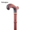 Red Wooden Single Bamboo Joint Fashion Walking Stick Decorative Cospaly Party Walking Cane Halloween Crutch Wand Crosier 94cm