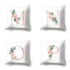 Polyester Pillowcase Home Pink Floral Decorative Print Pillowcase 26 English Letter Cushion Cover