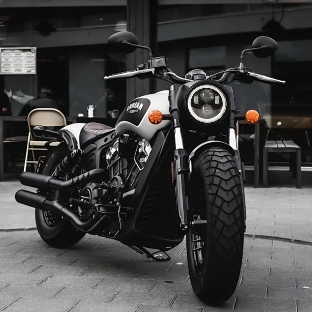 Motorcycle 6.5" Inch Led Headlight Round For Harley Sportster Cafe Racer Bobber Yamaha Honda Suzuki Custom Universal Headlamp