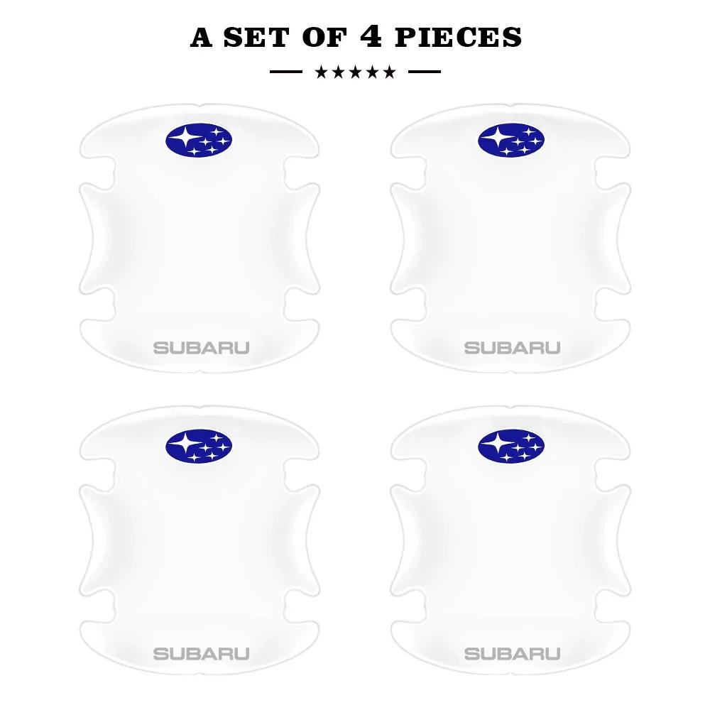 For Subaru Forester Outback STI Legacy BRZ Tribeca 8PCS Car Door Bowl Handle Rearview Mirror Protector Film Stickers WW4