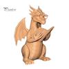 Collectible Dragon Ornament Reading Figurine with Glasses, Statue, 3D Printed Statue Bookshelf Decor, Whimsical Desktop Ornament, Gift for Book Lovers