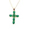 Xiyin Multicolor Zircon Cross Pendant Necklace