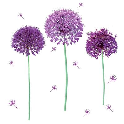 [Q8273] - Purple 'Allium' Sticker Sheet - 50x70 Cm
