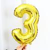 Silver & Gold 16-inch Number Balloons (0-9) - Popular Wedding Decoration & Street Vendor Item