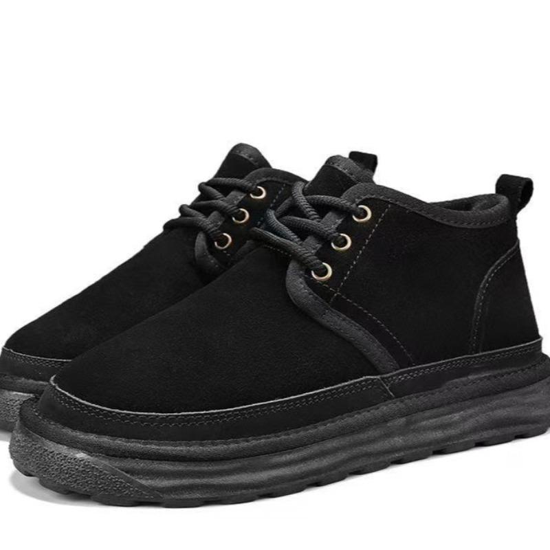 Vintage Pánské Boty z Umělé Kůže a Bavlny Zimní Nové Pánské Vodotěsné Pohodlné Ležérní Boty Módní Pánské Ploché Boty