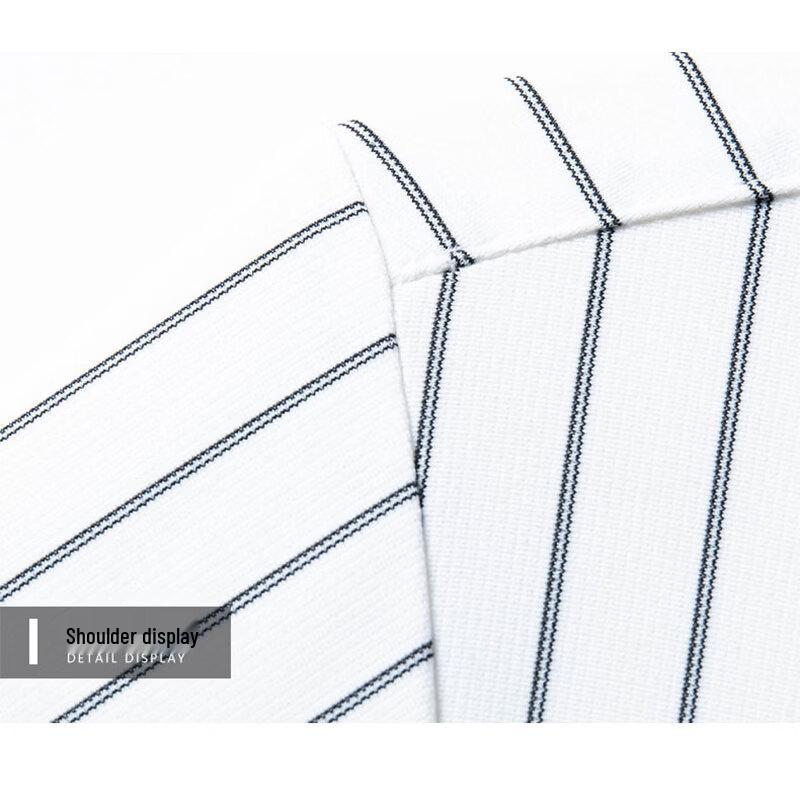 Hengyuanxiang Men's Summer Short Sleeve Striped Business Shirt