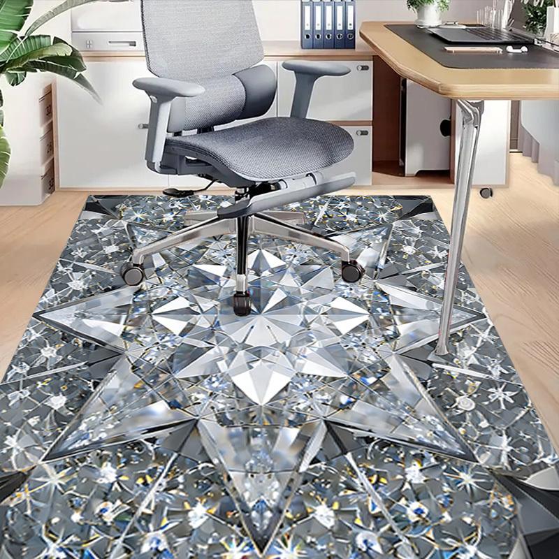 1 szt. Kryształowe Diamenty Bardzo Duży Antypoślizgowy Dywanik Podłogowy, Biuro, Rodzina, Sypialnia Duży Dywan Obszarowy Dywany Wewnętrzne, Żywe Kolory