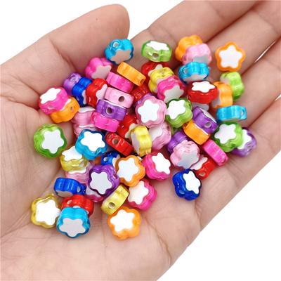 Ehted ehete valmistamiseks DIY käsitsi valmistatud lillekujulised vahehelmed akrüülhelmed ehted käsitöö helmed 30 tk / partii 10 mm savihelmed