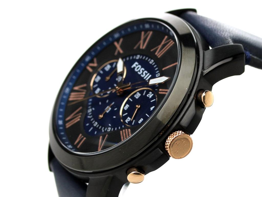 Fossil Grant Chronograph Quartz Watch FS5061 Men's Black Navy