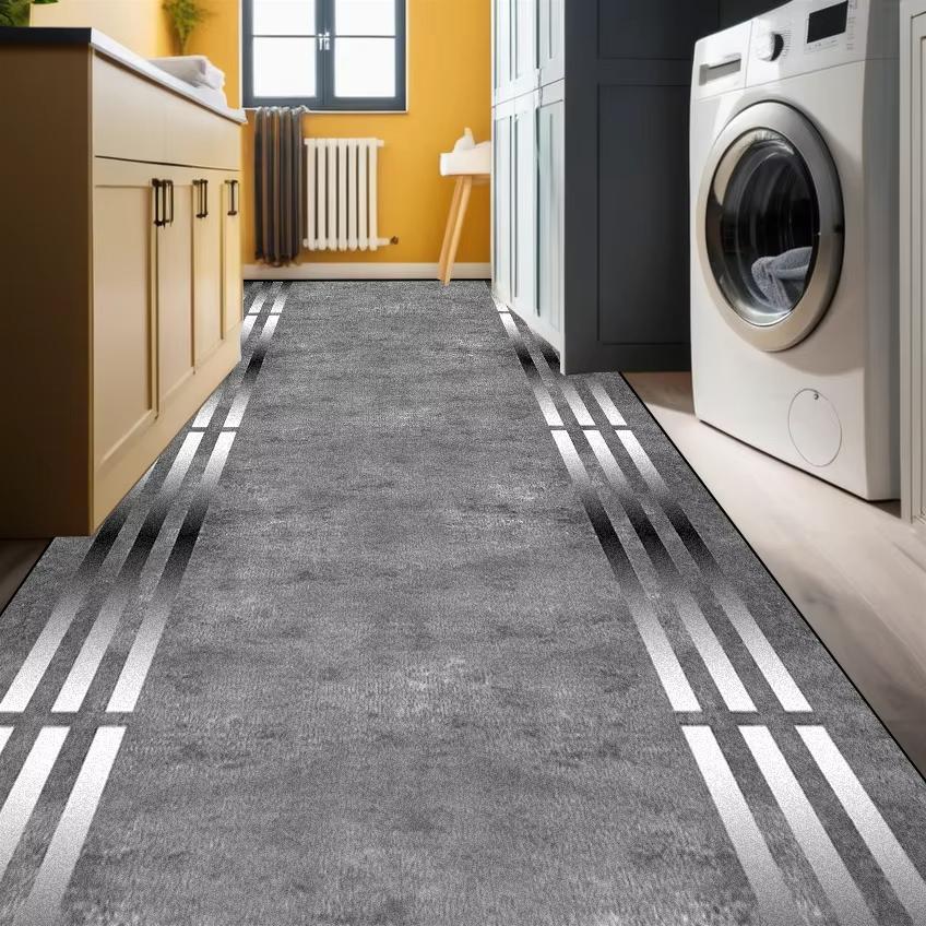Modern Geometric Corridor Carpet Kitchen Decor Non-slip Runner Rugs Bathroom Passageway Entrance Door Mat Hotel Lobby Long Rugs