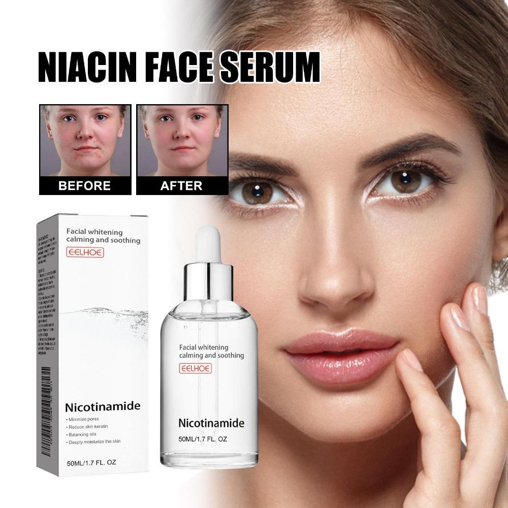50ML Niacin Facial Essence, Moisturizing and Whitening Skin, Fading Acne Marks and Pores, Shrinking Pores