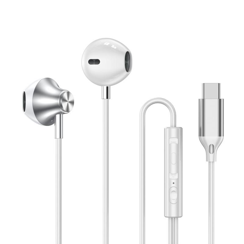 9D Bass Stereo Type C 3.5mm Headphones Volume Control Headset with Mic Wired Earbuds For iPhone Xiaomi Samsung Galaxy Earphones