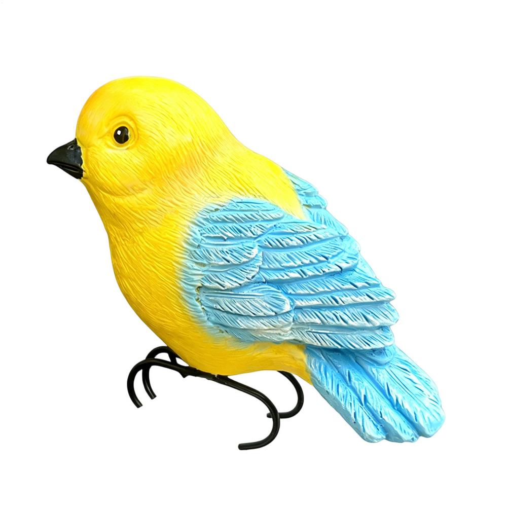 

Bird Statue Resin Sculpture Ornaments Artificial Animal Planter Decorations For Lawn Courtyard Terrace Patio Home Greenhouse синий