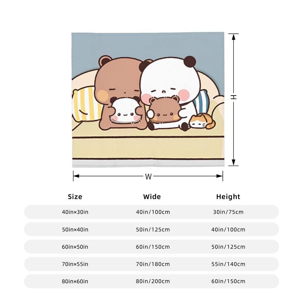 Cute Cartoon Bubu Dudu Blanket Cover Flannel Throw Blankets Summer Air Conditioning Printed Soft Warm Bedspread