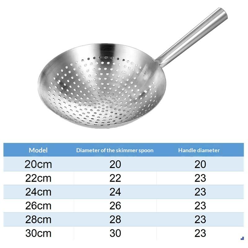 Cooking Made Easy with Stainless Steel Skimmer Spoon Mesh Design for Noodle Dumpling Straining Long Handle