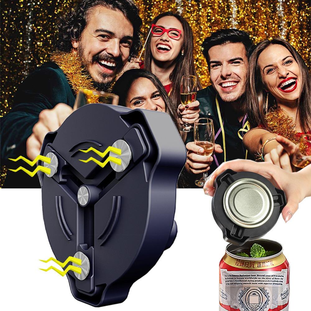 Rotating Design Twist Cola Can Opener Magnetic Bottle Lid Open Device Weak Hand