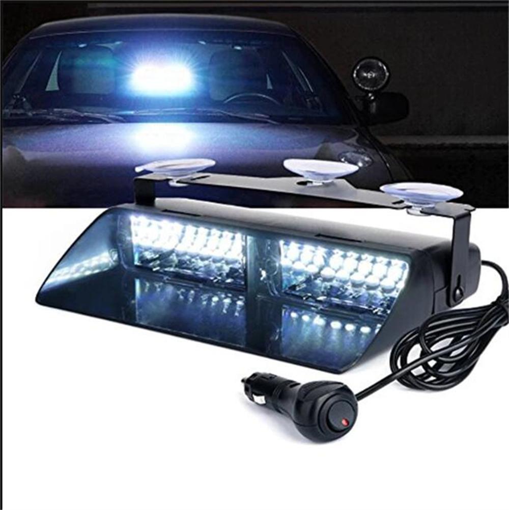 Police LED Lights 16Led Warning Light Car Dash Windshield Emergency Hazard Flash Strobe Light Beacon Lamp