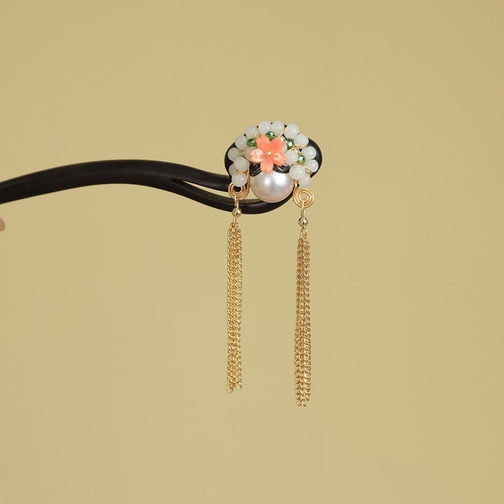 Tassel New Chinese Style Hair Clip Red Hanfu Hairpin Beijing Opera Hair Accessories  Bridal