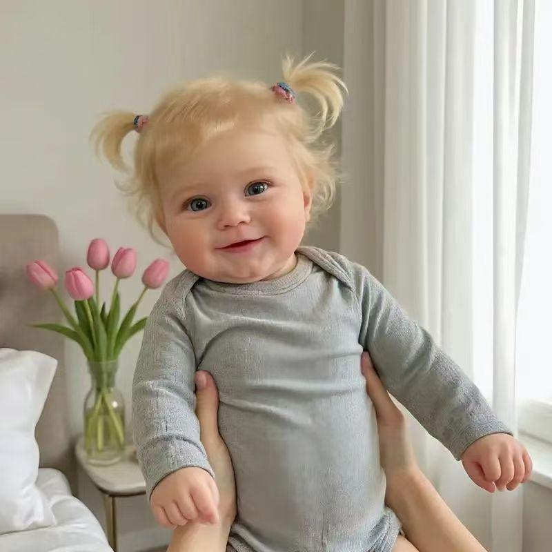 Muñeca de bebé niña Reborn de 50 cm, silicona suave, realista, muñeca de bebé recién nacido, regalo