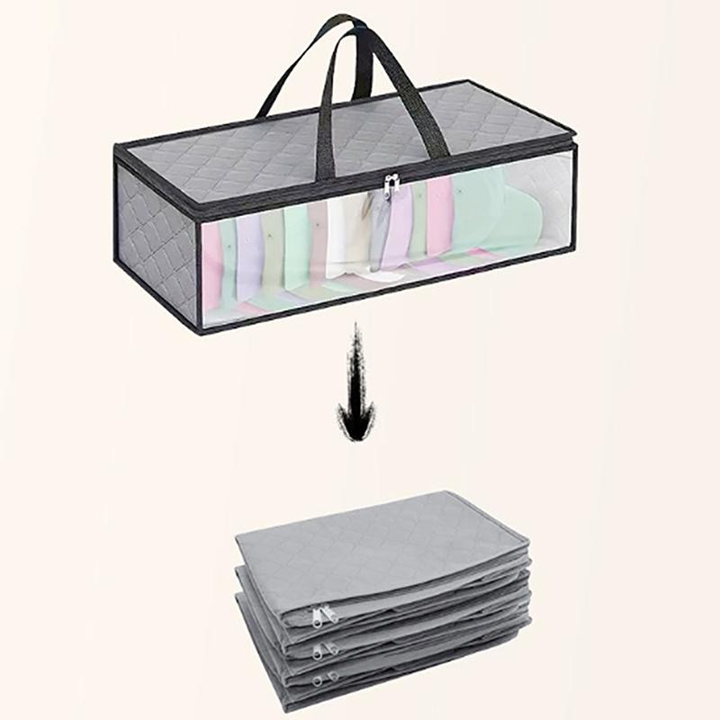 Strapazierfähiger Baseballkappen-Organizer Hutaufbewahrung für Baseballkappen Robuster Kappen-Organizer Hutetui mit Tragegriffen und Doppelreißverschluss