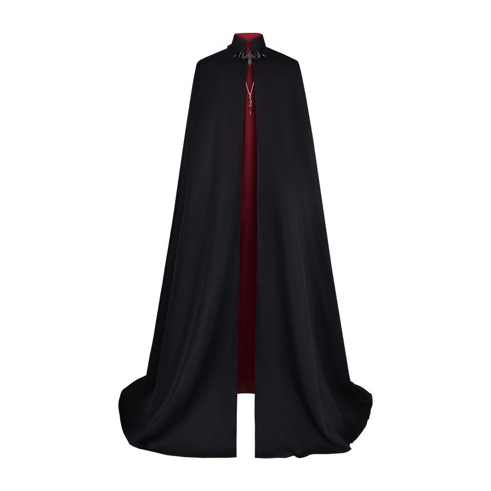 Costume da Cosplay da Vampiro Gotico Con Mantello Lungo Fino ai Piedi Per Feste di Halloween
