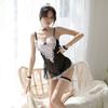 Sex Clothes Cosplay Lace Deep V Hollow Sexy Maid Outfit Maid Uniform Suit Seduction Female