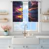 2 Panels Cool and Stunning Lightning Pattern Window Curtains    Half Blackout Suitable for Artistic Home Decorative Curtains