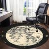 1pc Moon Celestial Office Round Area Rug,  Mat Suitable ForOffice, Under Office Chairs Bedroom Living Room Home Decor, Room Deco