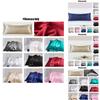 Luxurious Silk-like Pillowcase For Double Bed Soft Pillow Cover Polyester Fiber Fabric Simplicity Design 51*137cm/20*54in