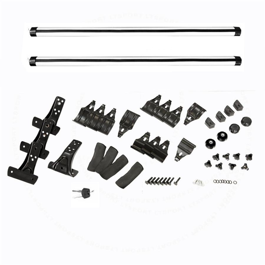 54" Universal Car Top Roof Rack Cross Tube Bar Cargo Luggage Carrier Rack Silver