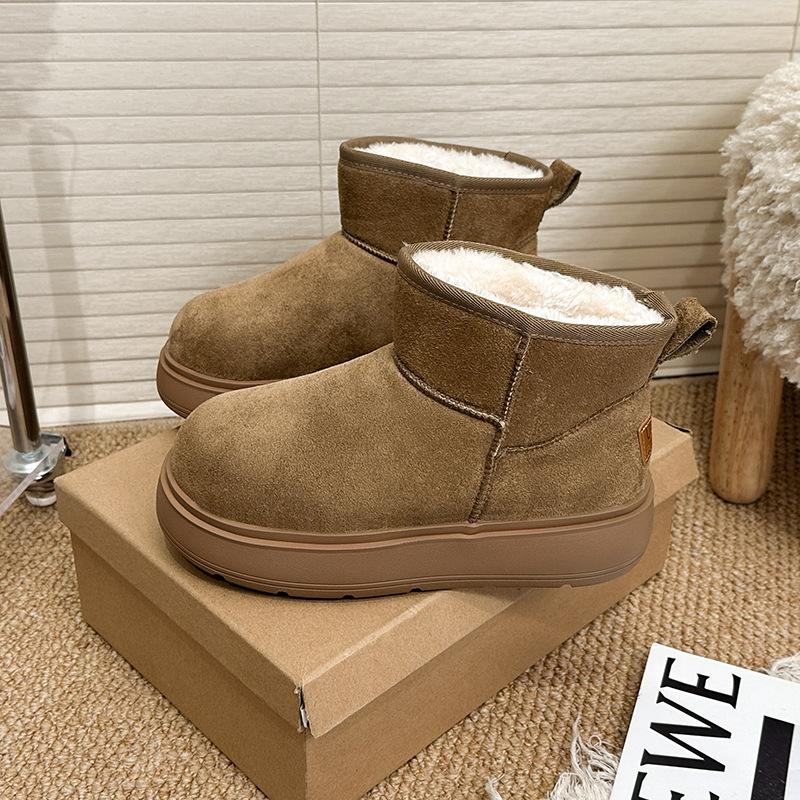 Women's Thick Soled Fashion Winter Lightweight Warm Anti Cold Snow Boots Non-slip Casual Sneakers Cotton Boots