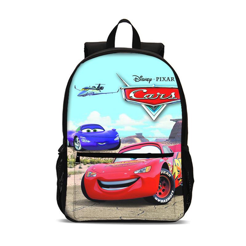 Cars Movies Cartoon Backpack For Kids With Nylon Material And Spacious Design