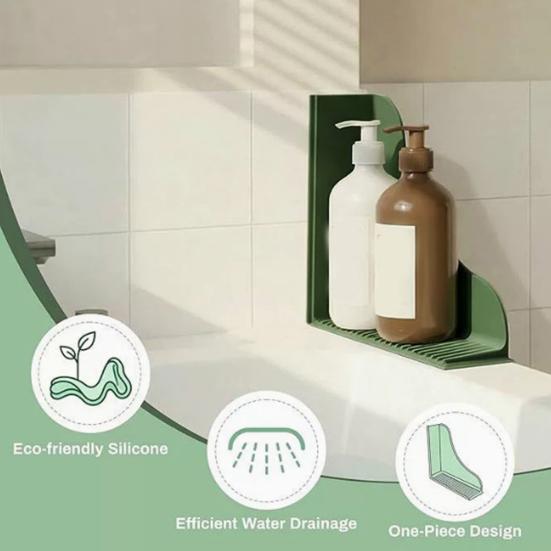 1/2Pcs Silicone Shower Splash Guard, Reusable Bathtub Corner Guard with Suction Cup, Waterproof No-Adhesive Bath Tub Water Guard