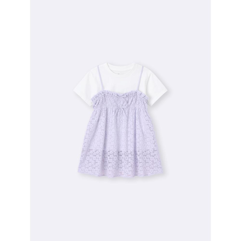 GU by Uniqlo Girls 2 Piece Camisole Tunic  Short Sleeve   Lace 