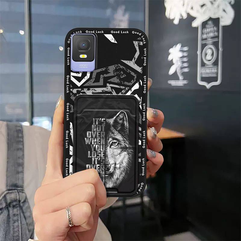 Full wrap TPU Phone Case For TCL 403 Cartoon Soft case Silicone Graffiti Card sleeve Dirt-resistant Cute Shockproof