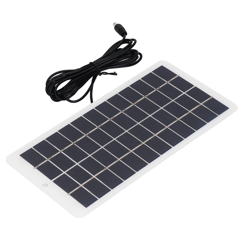 Solar Panel Polysilicon High Light Transmission Portable Solar Cell with DC Interface for 3.7V Battery 5W 12V