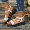 Roman Style Casual Sandals 2024 Summer New Outdoor Woven Tie Up Thick Sole Anti Slip Sandals Luxury Sandals Women Designers