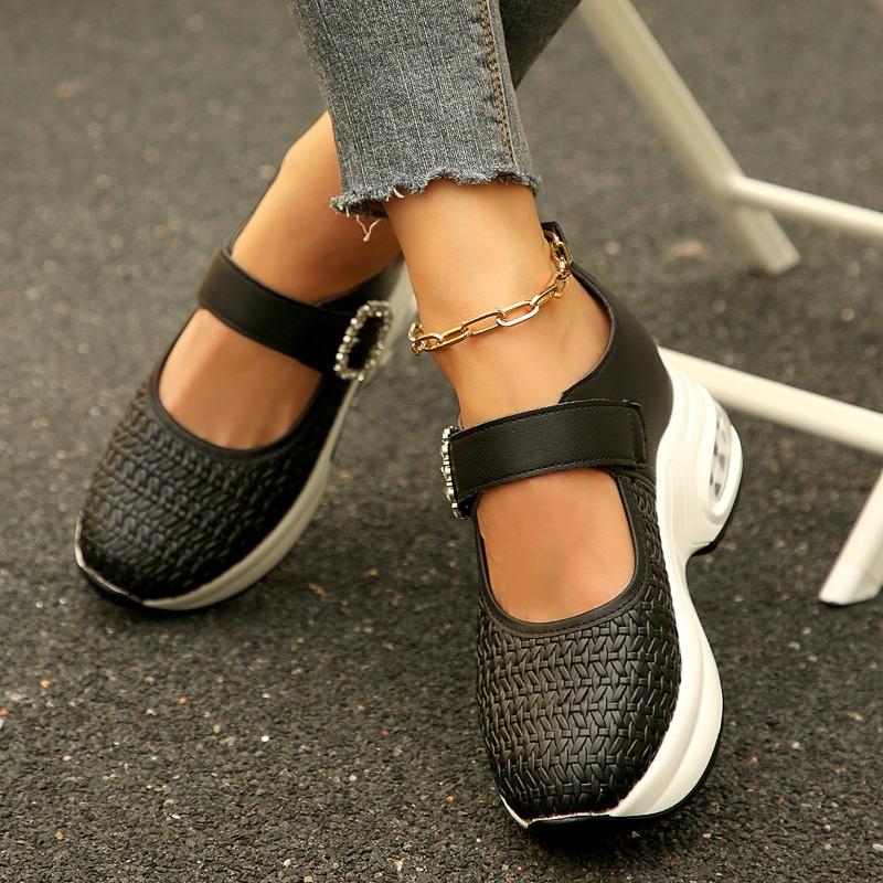 Women Casual Sneakers Breathable Comfortable Outdoor Trend Platform Sneakers Lightweight Wedges Slip on Shoes