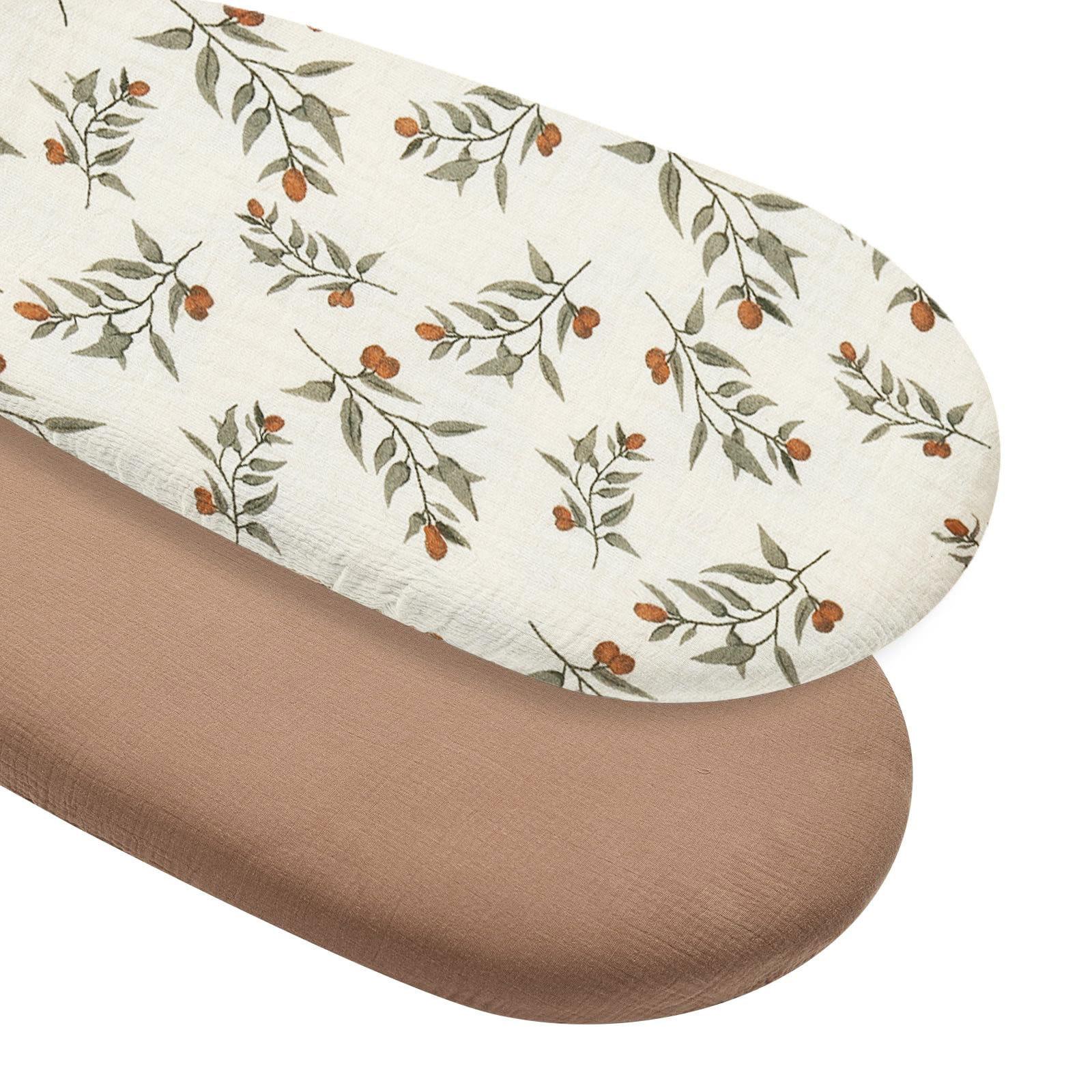 

Упаковка из 2 шт. простыней на резинке для детской люльки, чехлы для пеленания новорожденных, удобные простыни на резинке, хлопковый чехол для матраса C4