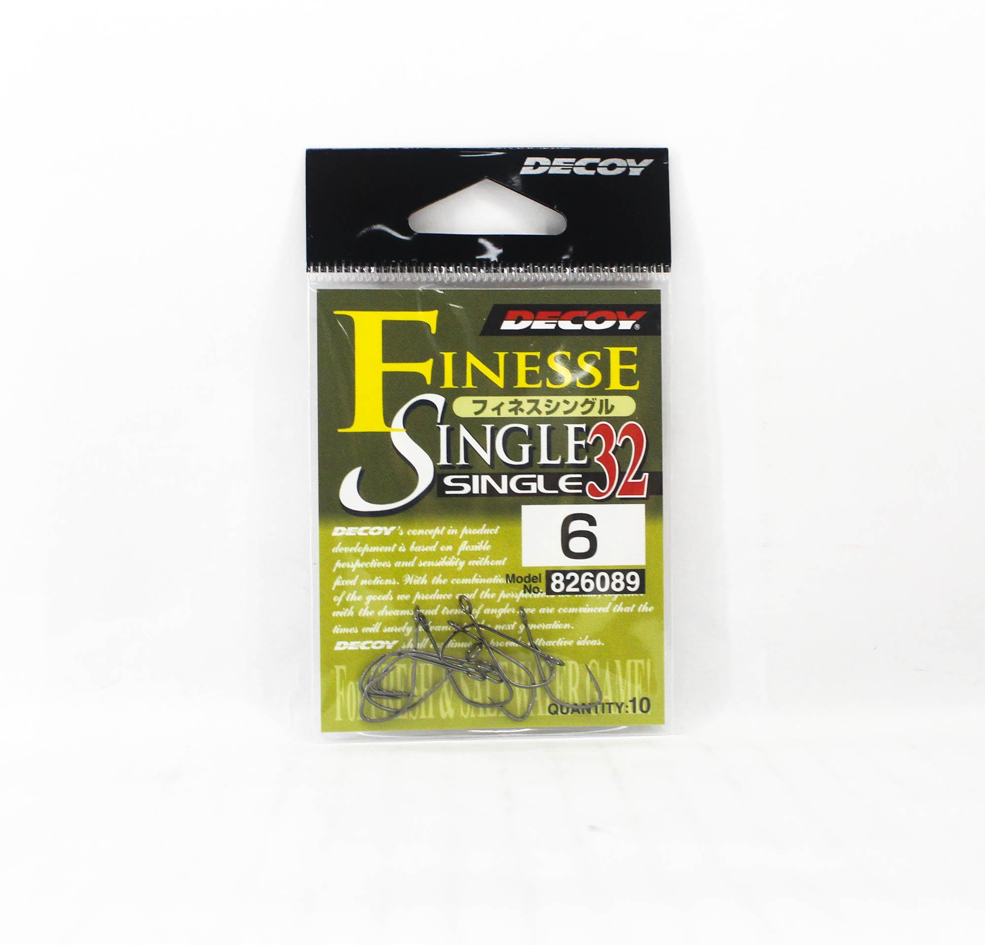 Одинарный крючок Decoy Single 32 Finesse, размер 6 (6089)