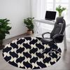 1PC Black-and-White Patterned Chair Carpet for Office, Indoor Non-Slip Washable Carpet, Soft Comfortable Mat For Office Room Yy250930158