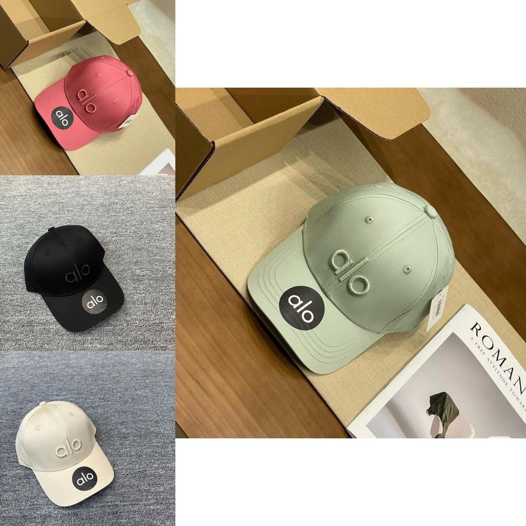 Alo Letter Embroidery Baseball Cap For Women Cotton Blend Sunshade Casual Summer Fashion Accessory