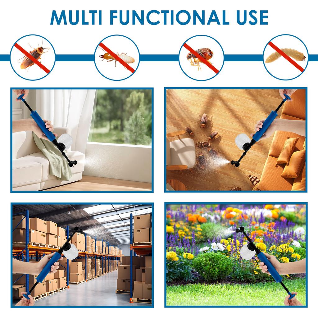 Garden Sprayer Plastic Diatomite Powder Sprayer High Pressure Air Pump Manual Powder Applicator Dispenser Yard Agriculture Tools