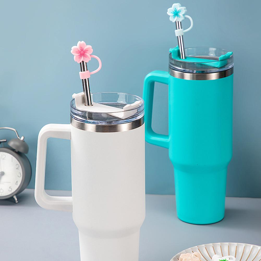 4/6Pcs Silicone Straw Tips Protectors 10mm Cute Straw Tips Lids Protectors Drinking Caps Straws Stopper for Stanley 30/40OZ Cups