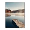 Scandinavo Natura Paesaggio Tela Pittura Erba Ponte Spiaggia Tramonto Wall Art Poster Stampa nordica Immagine moderna Home Decor