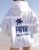 New European Size Women'S Shoulder Sleeve Threaded Hawaii Hibiscus Brand Sweater Hoodie Print