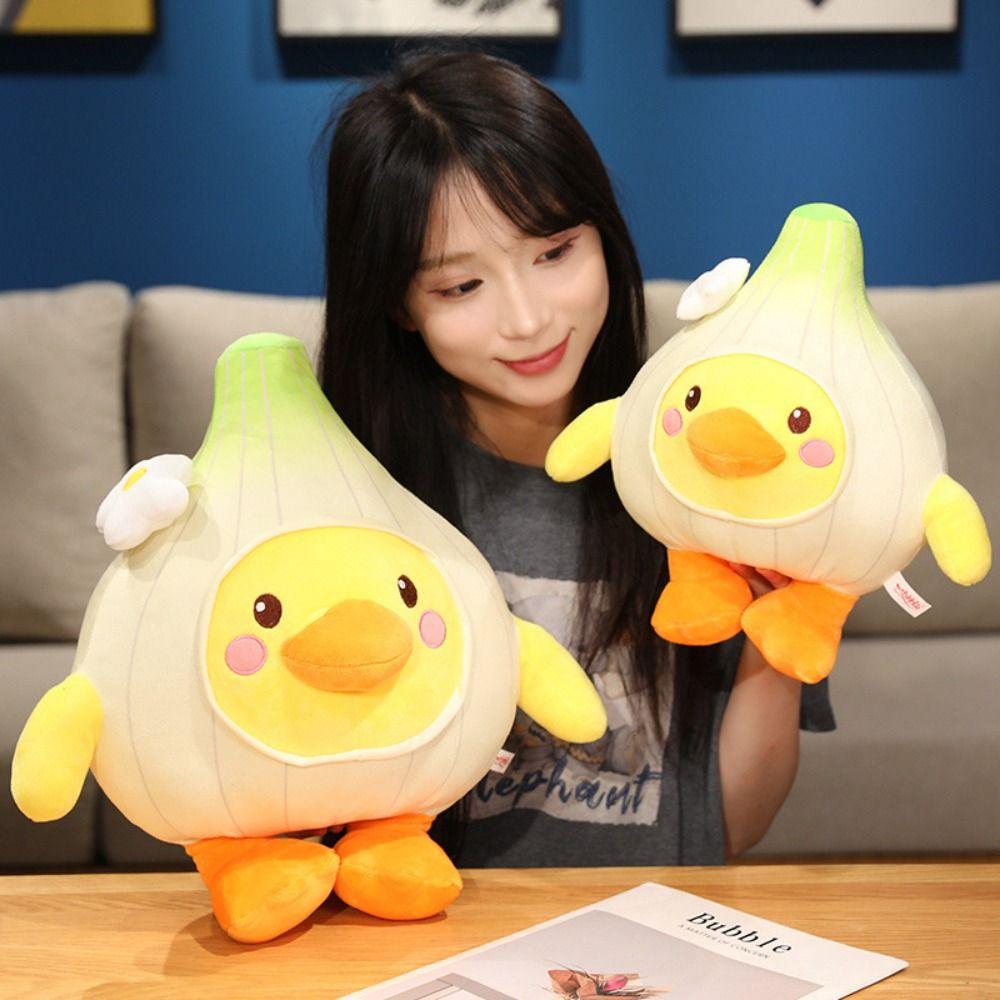 Yellow Garlic Duck Plush Toy Wings&Foot Funny Plush Doll Garlic Duck Plush Pillow Children Girl