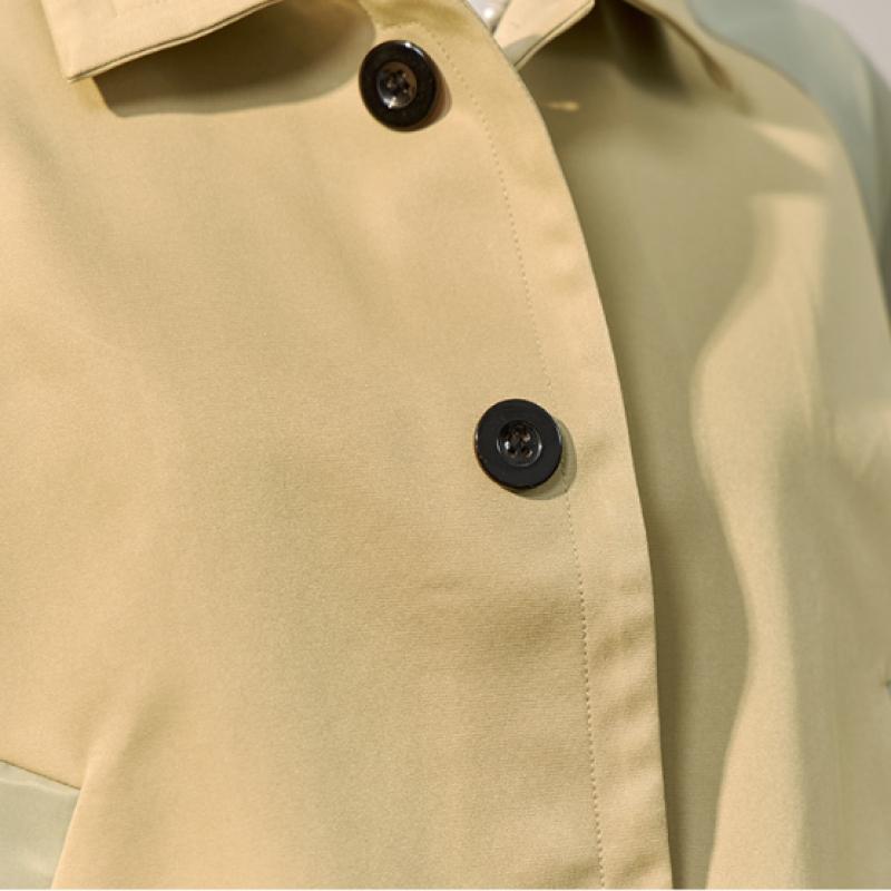 Maxza Bicolor Balloon Sleeve Short Jacket Zf04qj008nh