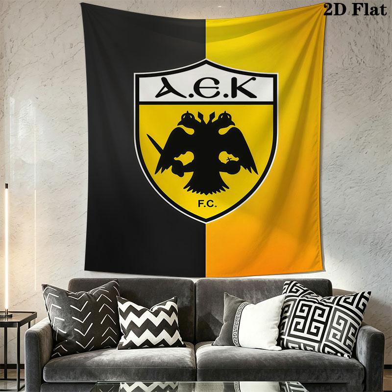 AEK Athens F.C Wall Hanging Printed Fabric Blanket Decorative Tapestries for Bedroom Living Room Home Decor