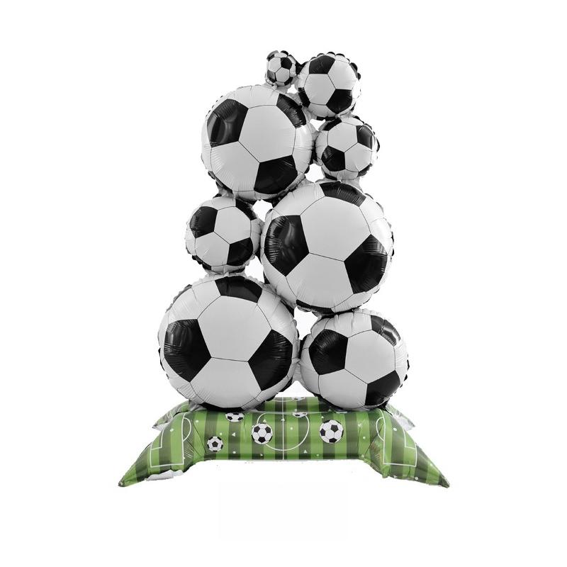 4D Standing Football & Rugby Balloons, Trophy Soccer Balloon Pile, Ideal for Birthday Party Decorations, Sports Theme Party Supplies & Gifts